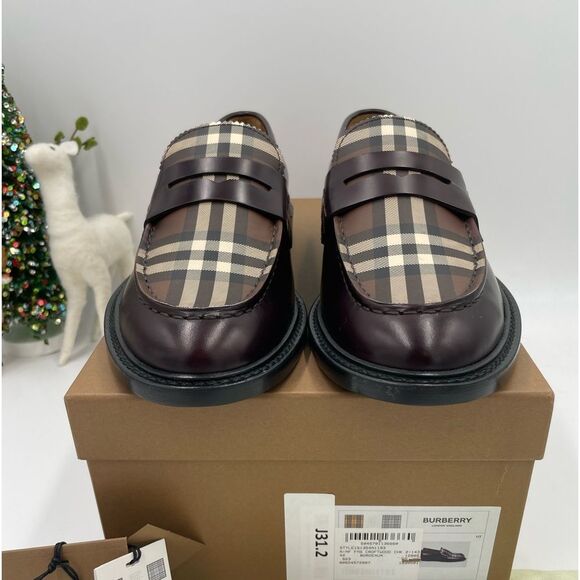 Men’s Burberry classic check penny loafers size 42 made in Italy - Picture 3 of 8